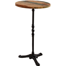 SIT TABLES & CO Stehtisch 60x60 cm Platte bunt lackiert, Gestell schwarz