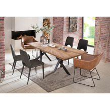 SIT TABLES & lackiert, cm bunt Gestell Tisch schwarz 60x60 Platte CO