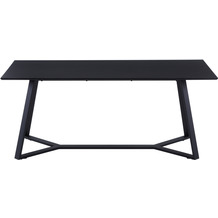 SIT Tisch 180x90 cm MDF mit Dekor, Gestell Metall Platte dunkelgrau, Gestell schwarz