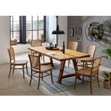 SIT TABLES & CO Tisch 220x100 cm, recyceltes Teak natur, antikbraun