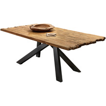 SIT TABLES & CO Tisch 240x100 cm Platte natur, Gestell antikschwarz