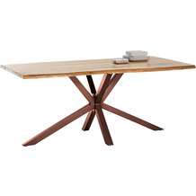 SIT TABLES & CO Tisch 160x85 cm, Akazie natur Platte natur, Gestell braun
