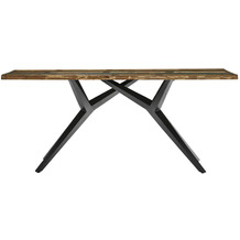 SIT TABLES & CO Tisch 160x85 cm Platte bunt, Gestell antikschwarz