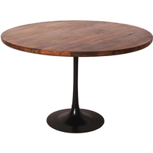 Tom Tailor Tisch 120 cm rund Mango, Gestell Metall  Platte natur, Gestell schwarz