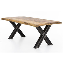 SIT TOPS & TABLES Tischplatte 90x180 cm Mango massiv, Baumkante wie gewachsen natur