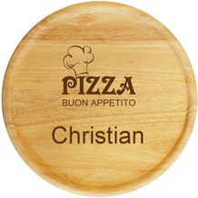 Sterngraf Pizzateller ca. 32cm, mit Gravur (Namen) personalisiertes Holz Pizzabrett, Geschenkidee zu Geburtstagen, Geschenke zum Jubiläum / Jahrestag, MotivP4