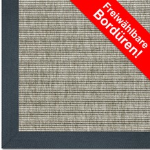Astra Outdoor/Küchenteppich Sylt Design 806 silber Farbe 040 Wunschmaß mit Polypropylen-Bordüre