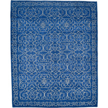 THEKO Nepalteppich Jabu Silk C3515 blau 250 x 308 cm