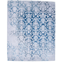 THEKO Nepalteppich Jabu Silk C724 blau multi 246 x 310 cm