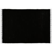 Zaba Handwebteppich Dream Cotton black 40 x 60 cm