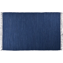 Zaba Handwebteppich Dream Cotton blue 40 x 60 cm