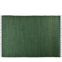 Zaba Handwebteppich Dream Cotton dark green 40 x 60 cm