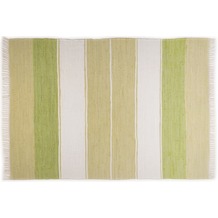 THEKO Handwebteppich Happy Design Stripes grün 60 cm x 120 cm