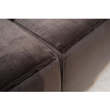 TINGO LIVING PUZZLE Sofa-Element rechts, 186x106/83 cm, Samt anthrazit, Standard-Naht