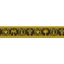 Versace Bordüre Vanitas gelb metallic schwarz 5,00 m x 0,09 m