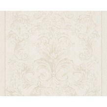 Versace klassische Mustertapete Pompei, Tapete, creme, metallic 962164