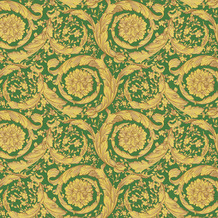 Versace Vliestapete Barocco Birds grün gelb beige 10,05 m x 0,70 m 366926