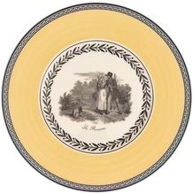 Villeroy & Boch Vintage Audun Chasse Brotteller gelb,grau