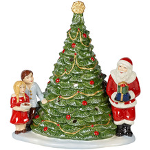 Villeroy & Boch Christmas Toys Santa am Baum grün,bunt