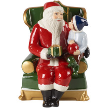 Villeroy & Boch Christmas Toys Santa auf Sessel bunt