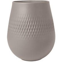 Villeroy & Boch Manufacture Collier taupe Vase Carré klein grau