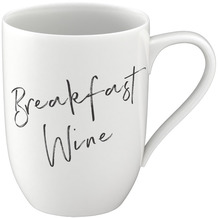 Villeroy & Boch Statement Becher mit Henkel Breakfast Wine schwarz,weiß