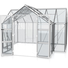 vitavia Gewächshausbausatz Orangerie, Clarus, Komplett verglast mit Sicherheitsglas, kristallklar ESG3mm, 13 m², B 3,83 x T 3,83 x H 2,54 m