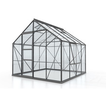 vitavia Gewächshaus Meridian 1 Einscheibenglas 3mm, anthrazit 6,7 m²