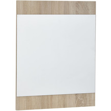 Wohnling Wandspiegel Sonoma Eiche 60x80x1,8 cm Design Flurspiegel Groß Modern, Hängespiegel Spiegel Wand, Moderner Garderobenspiegel