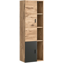 xonox.home Grado Midischrank (B/H/T: 48x144x35 cm) in Nox Oak Nachbildung und Nox Oak tiefzieh