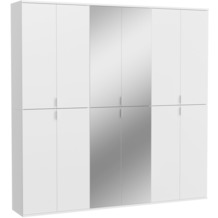 xonox.home Projekt X Garderobenkombination (B/H/T: 183x193x34 cm) in weiß Nachbildung und weiß Hochglanz