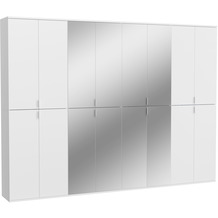xonox.home Projekt X Garderobenkombination (B/H/T: 244x193x34 cm) in weiß Nachbildung und weiß Hochglanz