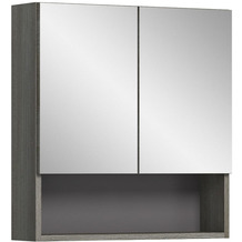 xonox.home Silver Spiegelschrank (B/H/T: 60x63x16 cm) in Rauchsilber Nachbildung und Rauchsilber Nachbildung