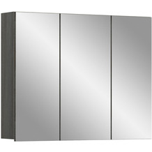 xonox.home Silver Spiegelschrank (B/H/T: 80x64x16 cm) in Rauchsilber Nachbildung und Rauchsilber Nachbildung