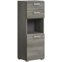 xonox.home Silver Standschrank (B/H/T: 40x109x33 cm) in Rauchsilber Nachbildung und Rauchsilber Nachbildung