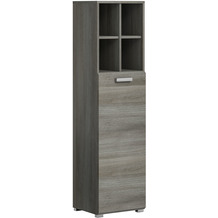 xonox.home Silver Standschrank (B/H/T: 40x146x33 cm) in Rauchsilber Nachbildung und Rauchsilber Nachbildung