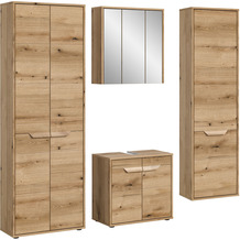 xonox.home Zeno Badkombination (B/H/T: 202x189x34 cm) in Evoke Oak Nachbildung und Evoke Oak Nachbildung