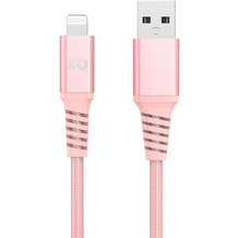 xqisit NP Cotton braided Lightn. to USB-A 2.0 200c pink