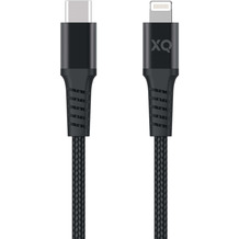 xqisit NP Cotton braided Lightn. to USB-C 3.0 200c schwarz