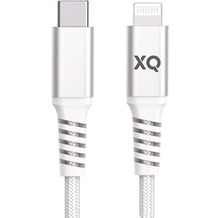 xqisit NP Cotton braided Lightn. to USB-C 3.0 200c weiß