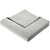 Biederlack Plaid / Decke Uno Soft silber Veloursband-Einfassung 150 x 200 cm