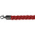 Essentials Absperrkordel luxus rot, schwarz,  3cm, Lnge 157 cm