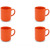 Friesland 4er Set Becher mit Henkel, Happymix, Friesland, 0,25l Orange