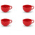 Friesland 4er Set Kaffeetasse, Happymix, Friesland, 0,24l Rot