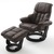 MCA furniture Calgary Relaxsessel mit Hocker, braun/schwarz