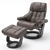 MCA furniture Calgary XXL Relaxsessel mit Hocker, braun/schwarz