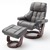 MCA furniture Calgary XXL Relaxsessel mit Hocker, schlamm/walnuss