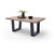 MCA furniture CARTAGENA Couchtisch 110 walnuss|anthrazit lackiert V Fuß  110 x 45 x 70 cm