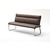 MCA furniture RABEA Bank, braun, 160 x 98 x 70 cm