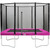 Salta Trampoline Combo - rechteckig - Schutzrand Pink 214x305cm
